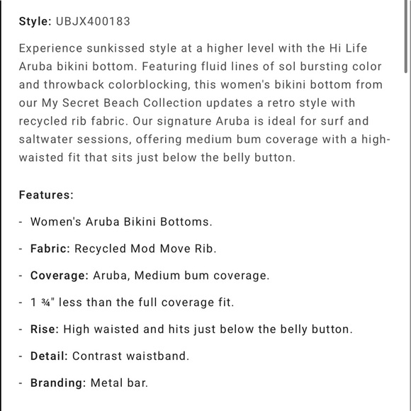 ☀️ BILLABONG ☀️ Hi Life Bikini 2 PIECE SET - Picture 15 of 15